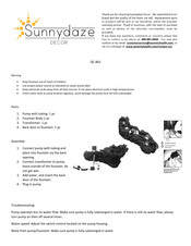 Sunnydaze Decor QC-862 Manual