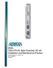 ADTRAN T200 HTU-R Installation And Maintenance Manual