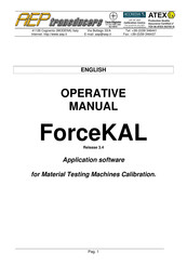 AEP transducers ForceKAL Operative Manual