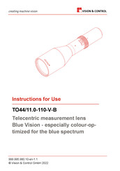 Vision & Control TO44/11.0-110-V-B Instructions For Use Manual