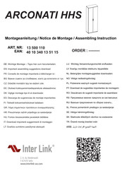 Inter link ARCONATI HHS 13 500 110 Assembling Instruction