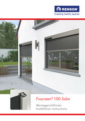 Renson Fixscreen 100 Solar Installation Instructions Manual