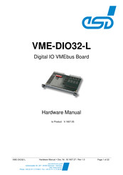 ESD VME-DIO32-L Hardware Manual