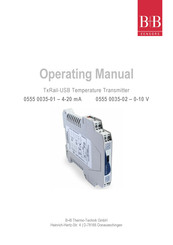 B+B Sensors SHOP 0555 0035M Operating Manual