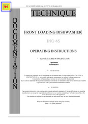 Bonnet A 021 H 10 Operating Instructions Manual