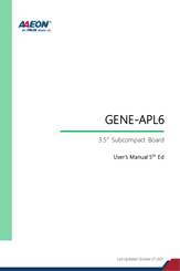Aaeon GENE-APL6 User Manual