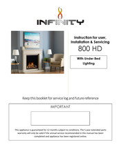 Infinity 800 HD UBL Instruction For User, Installation & Servicing