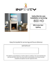 Infinity 800 HD UBL Instruction For User, Installation & Servicing