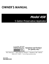 Harvest TEC 458 Owner's Manual