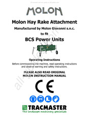 Molon BCS Operating Instructions Manual