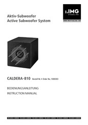IMG STAGELINE CALDERA-B10 Instruction Manual