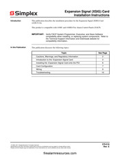 Simplex 4100-5116 Installation Instructions Manual