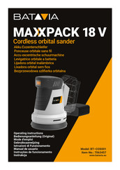 Batavia MAXXPACK 18 V BT-COS001 Operating Instructions Manual