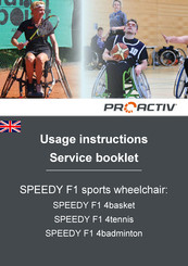PRO ACTIV SPEEDY F1 User Instructions