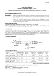 Shodex GPC KF-400HQ Series Operation Manual