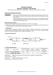 Shodex Asahipak ODP-90 20F Operation Manual