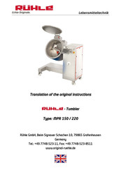 Rühle MPR 220 Instruction Manual