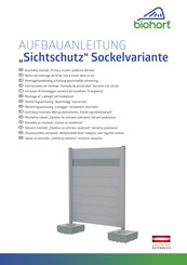 Biohort Privacy Screen Assembly Manual