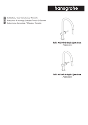 Hans Grohe Talis N 180 A-Style 2jet sBox 72850 Series Manual