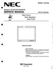 NEC PG-2740 Service Manual