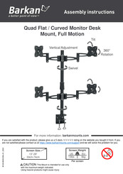 Barkan Quad Flat Assembly Instructions Manual