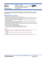 Yokogawa AXG015 AXG025 Manuals | ManualsLib