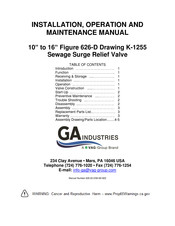 Vag GA INSTRUMENTS K-1255 Installation, Operation And Maintenance Manual