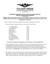 Falcon Ridge AC-PRO-WD05 Instructions For Installation And Care