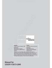 Fujitsu Siemens Computers S26391-F2613-L840 Operating Instructions Manual