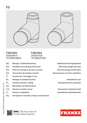 Franke 2030034415 Installation And Operating Instructions Manual