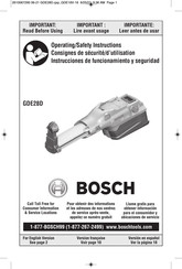 Bosch GD28D Operating/Safety Instructions Manual