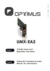 Optimus UMX-EA3 Operating Instructions Manual