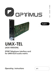 Optimus UMX-TEL Operating Instructions Manual