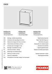Franke 2030022951 Installation And Operating Instructions Manual