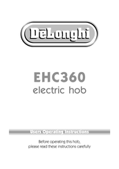 DeLonghi EHC360 User Operating Instructions Manual