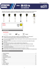 ENSIM SENSORS 01-2019-004 Operating Manual