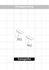 Hans Grohe Metris S 31100000 Assembly Instructions Manual