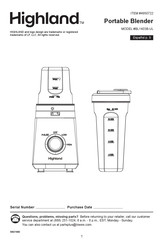 Highland BL1403B-UL Manual