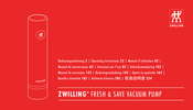 Zwilling Fresh & Save Vacuum Storage System Operating Instructions Manual