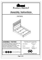 Furniture of America CM7582Q Assembly Instructions Manual