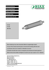 BIAX RB 4102 Operating Manual