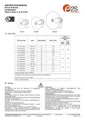 E2S D1xL2HR008-A Instruction Manual