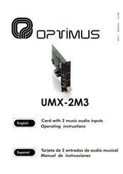 Optimus UMX-2M3 Operating Instructions Manual