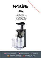 Proline SL150 Operating Instructions Manual