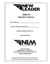New Leader L4000 G4 Operator's Manual