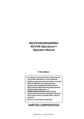 Anritsu MX269909A Operation Manual