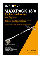 Batavia MAXXPACK 18 V BT-WBT002 Operating Instructions Manual