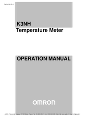 Omron K3NH Operation Manual