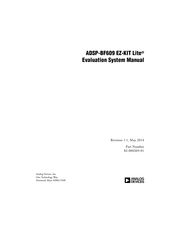 Analog Devices ADSP-BF609 EZ-KIT Lite Manual