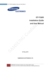 Samsung GT-Y3400 Installation Manual And User's Manual